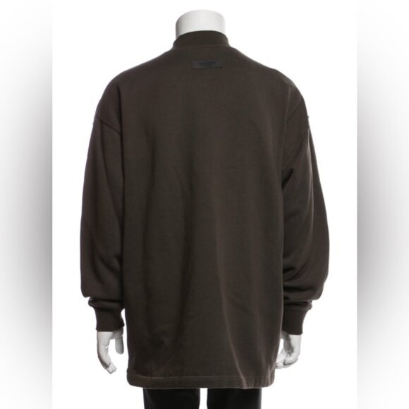 NWT Fear of God Essentials Relaxed Mock Neck Sweatshirt in “Wood” - Picture 2 of 10